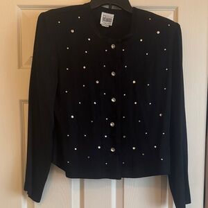 VINTAGE STUNNER R&M Richards Black Jacket with Silver Accents